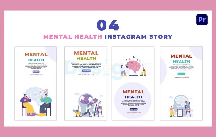 Mental Health Flat Vector Instagram Story